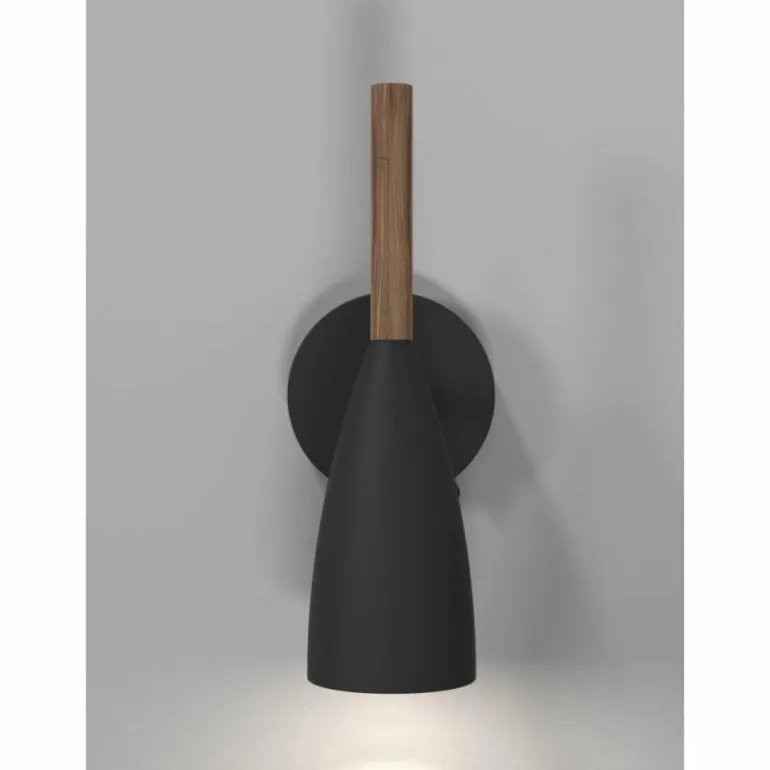 Applique murale Design For The People by Nordlux Pure Bois foncé, Noir, 1 lumière