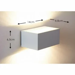 Applique murale d'extérieur LED Lutec Blanc, 1 lumière