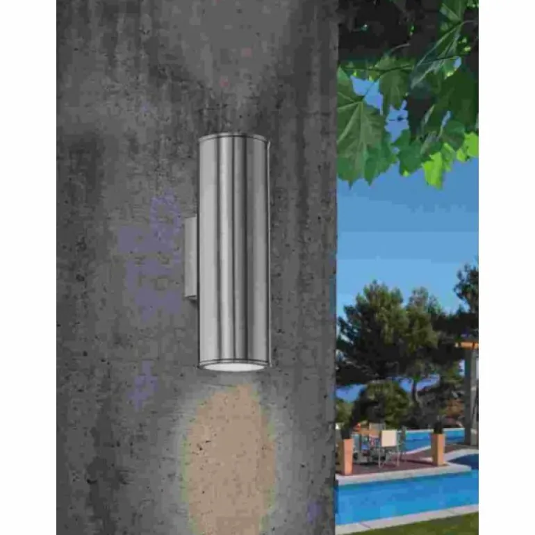 Applique murale d'extérieur Eglo RIGA Acier inoxydable, 2 lumières