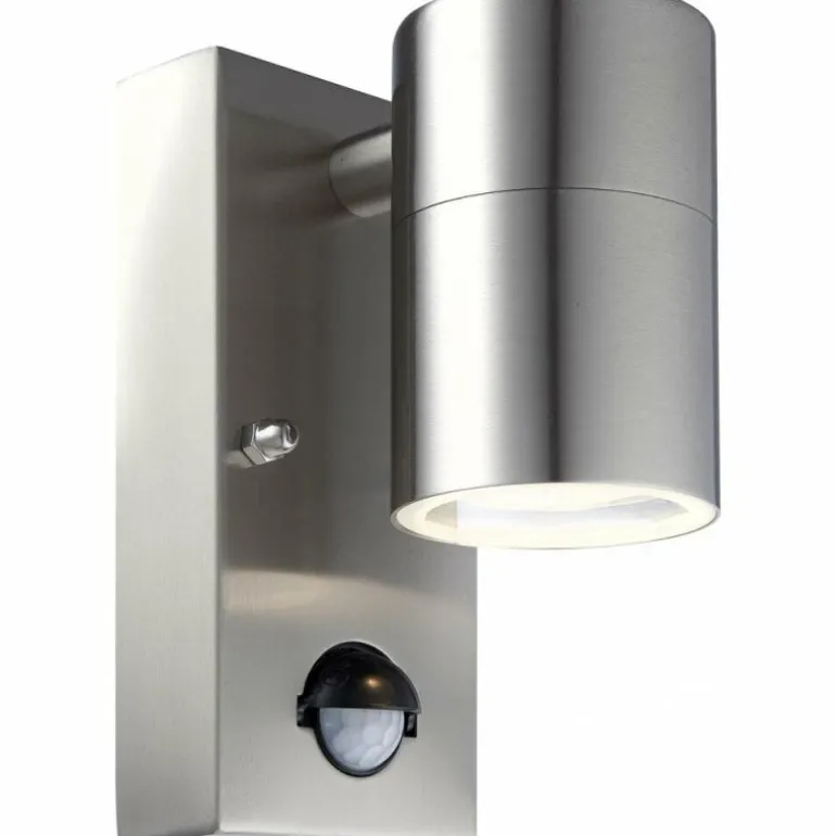 Applique murale d'extérieur Globo LED Clair, 1 lumière, Détecteur de mouvement