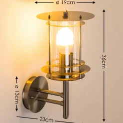 Applique murale d'extérieur VALDEZ Acier inoxydable, 1 lumière