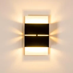 Applique murale d'extérieur Tidan LED Blanc, 2 lumières