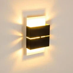 Applique murale d'extérieur Tidan LED Blanc, 2 lumières