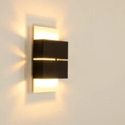 Applique murale d'extérieur Tidan LED Blanc, 2 lumières