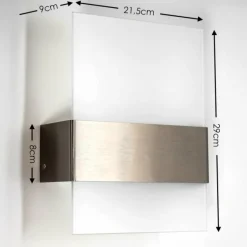 Applique murale d'extérieur Vara LED Acier inoxydable, 2 lumières