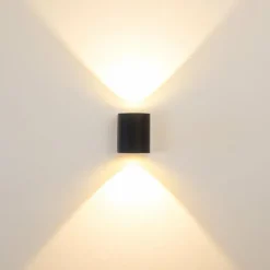 Applique murale d'extérieur Mora LED Noir, 2 lumières