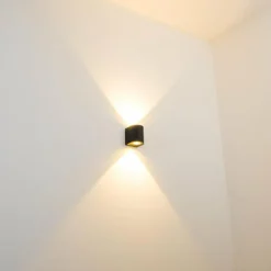 Applique murale d'extérieur Mora LED Noir, 2 lumières