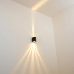 Applique murale d'extérieur Mora LED Noir, 2 lumières