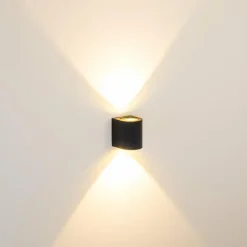 Applique murale d'extérieur Mora LED Noir, 2 lumières