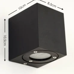 Applique murale d'extérieur Orsa LED Noir, 2 lumières