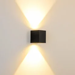 Applique murale d'extérieur Orsa LED Noir, 2 lumières