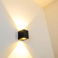 Applique murale d'extérieur Orsa LED Noir, 2 lumières