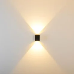 Applique murale d'extérieur Orsa LED Noir, 2 lumières