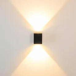 Applique murale d'extérieur Orsa LED Noir, 2 lumières