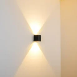 Applique murale d'extérieur Orsa LED Noir, 2 lumières