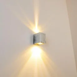 Applique murale d'extérieur Orsa LED Zingué, 2 lumières