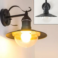 Applique murale d'extérieur Broni Noir, 1 lumière