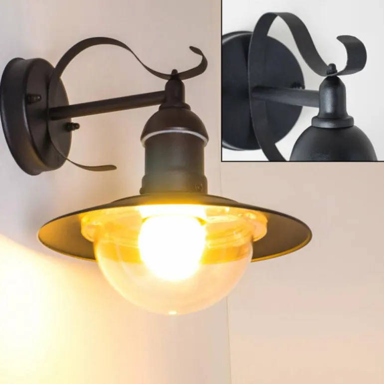 Applique murale d'extérieur Broni Noir, 1 lumière