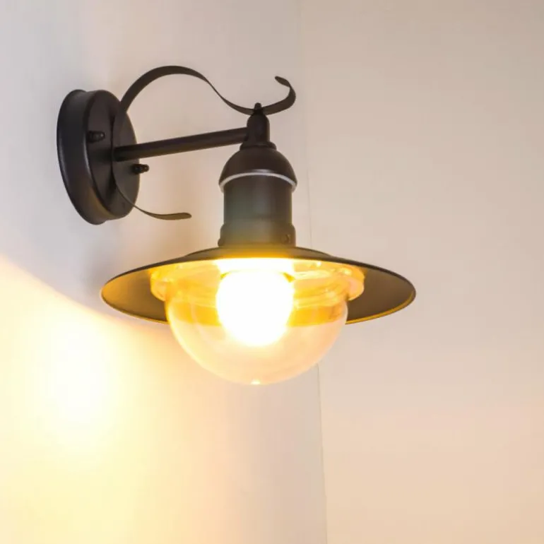 Applique murale d'extérieur Broni Noir, 1 lumière