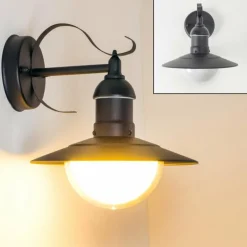 Applique murale d'extérieur Broni Noir, 1 lumière