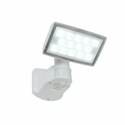 Applique murale d'extérieur Lutec PERI LED Blanc, 1 lumière, Détecteur de mouvement