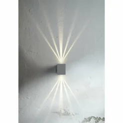 Applique murale d'extérieur Nordlux Canto Kubi LED Gris, 2 lumières