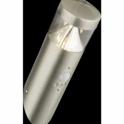 Applique murale d'extérieur Globo Fosca LED Argenté, 1 lumière, Détecteur de mouvement