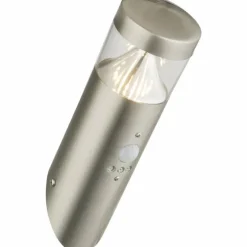 Applique murale d'extérieur Globo Fosca LED Argenté, 1 lumière, Détecteur de mouvement