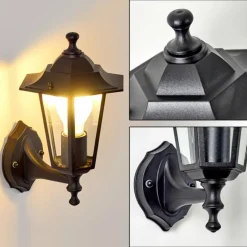 Applique murale d'extérieur Valtimo Noir, 1 lumière