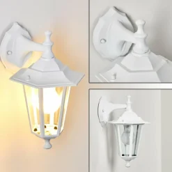 Applique murale d'extérieur Valtimo Blanc, 1 lumière