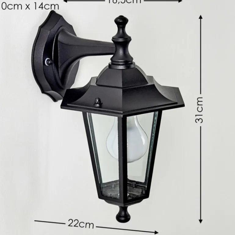 Applique murale d'extérieur Valtimo Noir, 1 lumière