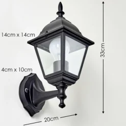 Applique murale d'extérieur Murto Noir, 1 lumière