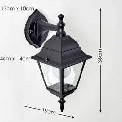 Applique murale d'extérieur Murto Noir, 1 lumière