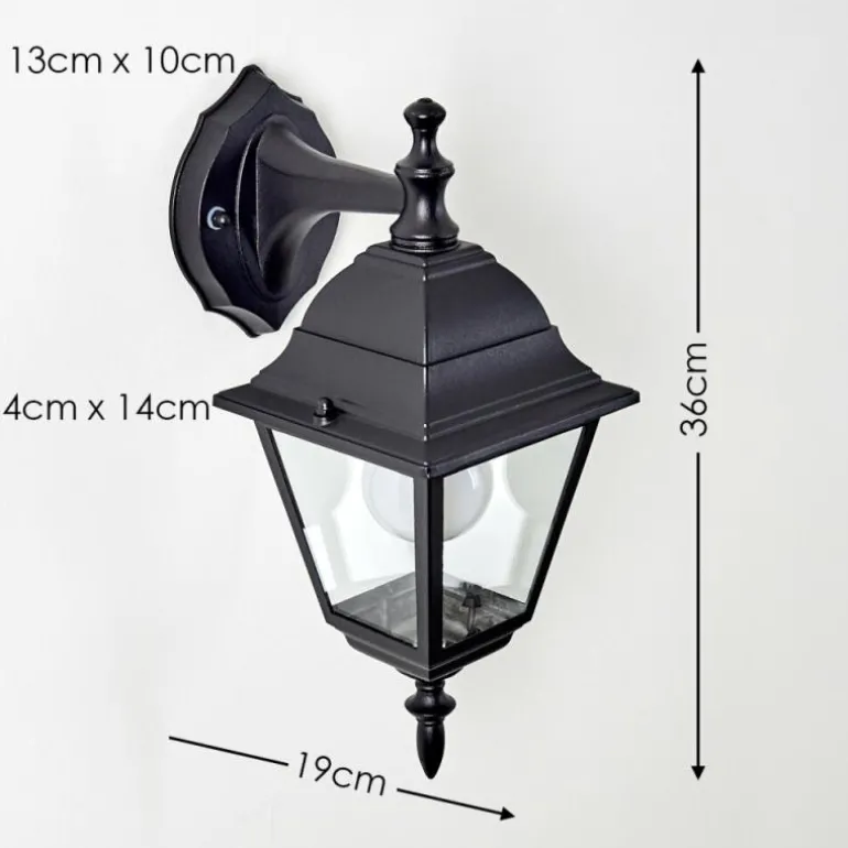 Applique murale d'extérieur Murto Noir, 1 lumière