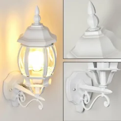 Applique murale d'extérieur Lentua Blanc, 1 lumière