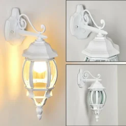 Applique murale d'extérieur Lentua Blanc, 1 lumière