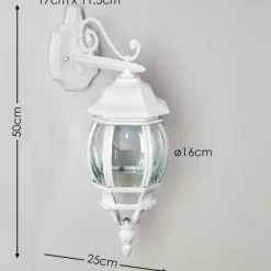 Applique murale d'extérieur Lentua Blanc, 1 lumière