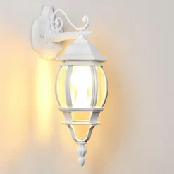 Applique murale d'extérieur Lentua Blanc, 1 lumière