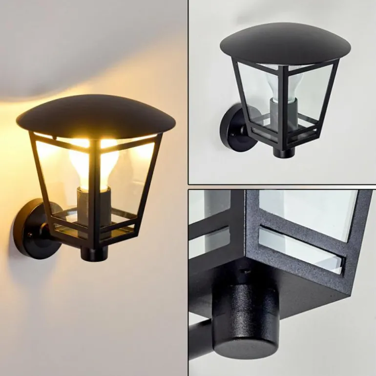 Applique murale d'extérieur Siera Noir, 1 lumière