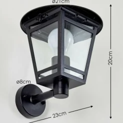 Applique murale d'extérieur Siera Noir, 1 lumière