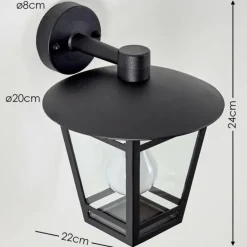 Applique murale d'extérieur Siera Noir, 1 lumière