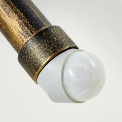 Applique murale d'extérieur Borkan Brun doré, 1 lumière, Détecteur de mouvement