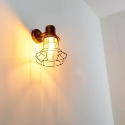 Applique murale d'extérieur Borkan Brun doré, 1 lumière