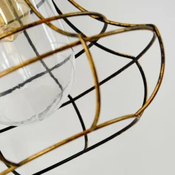 Applique murale d'extérieur Borkan Brun doré, 1 lumière