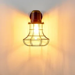 Applique murale d'extérieur Borkan Brun doré, 1 lumière