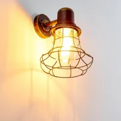 Applique murale d'extérieur Borkan Brun doré, 1 lumière