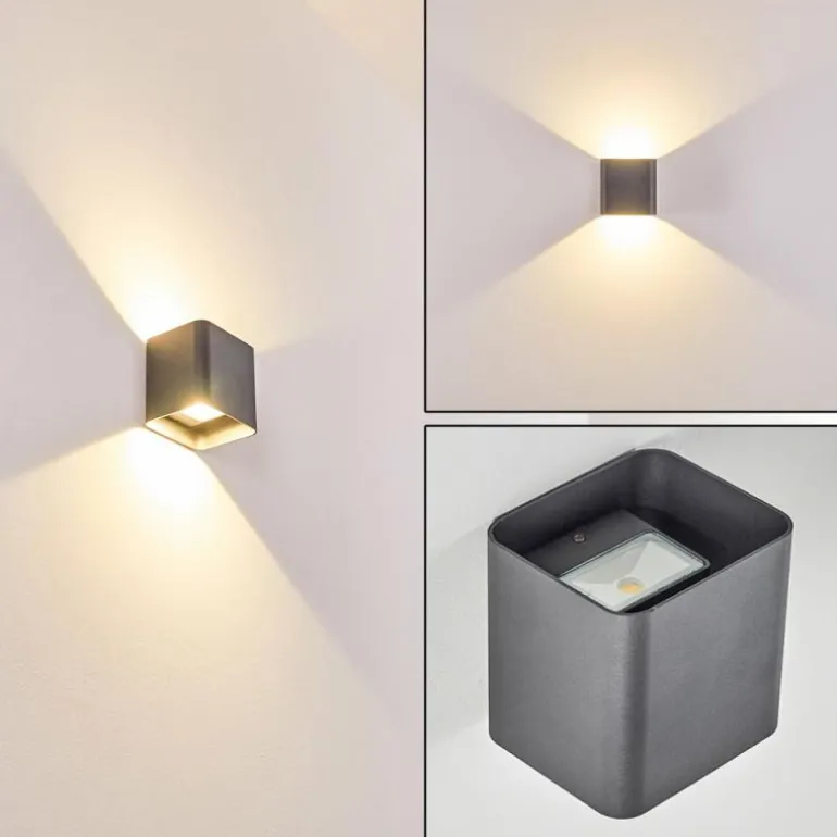 Applique murale d'extérieur Vikom LED Anthracite, 2 lumières
