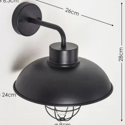 Applique murale d'extérieur Valto Noir, 1 lumière