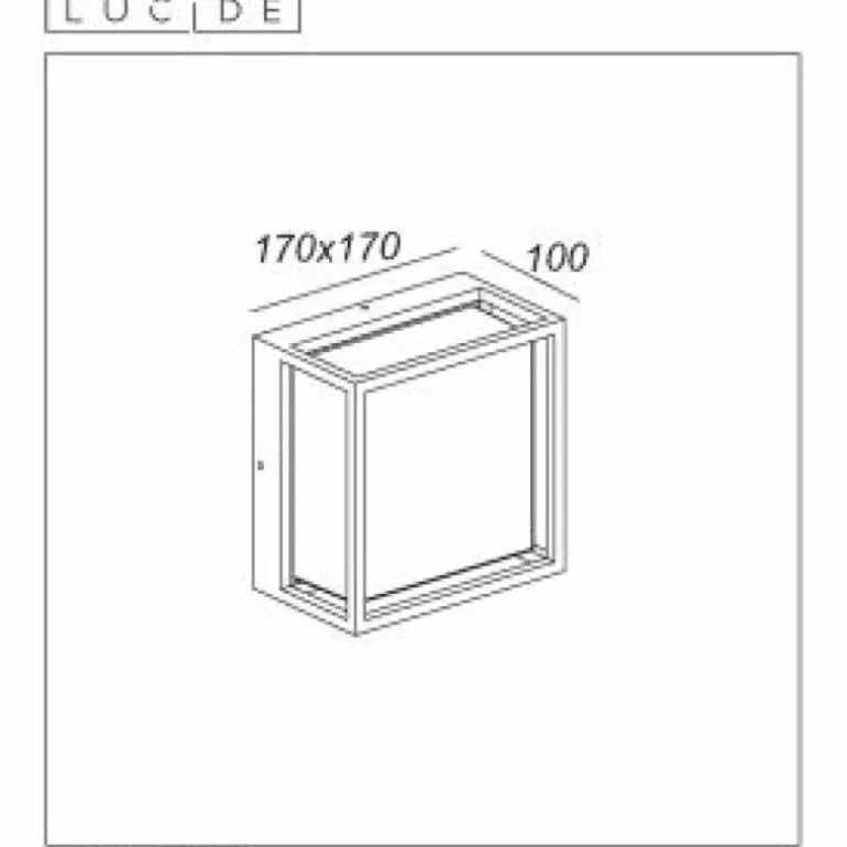 Applique murale d'extérieur Lucide SINGA LED Noir, 1 lumière