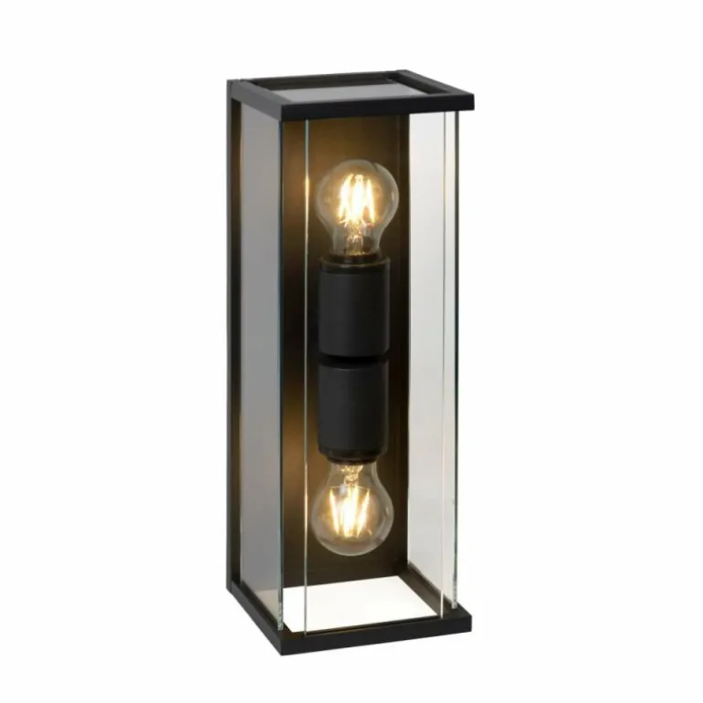 Applique murale d'extérieur Lucide CLAIRE Noir, 2 lumières